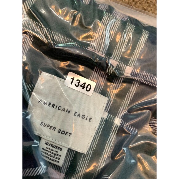 American Eagle Shirt Mens XL Flannel Plaid Super Soft Cotton Long Sleeve - Picture 8 of 8
